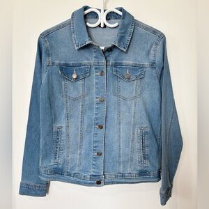 Zone Choc Light Wash Denim Jacket - Size L